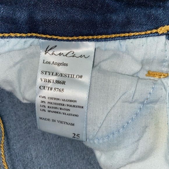 Solid Blue Denim 5 Pocket Skinny Jeans - Picture 3 of 6